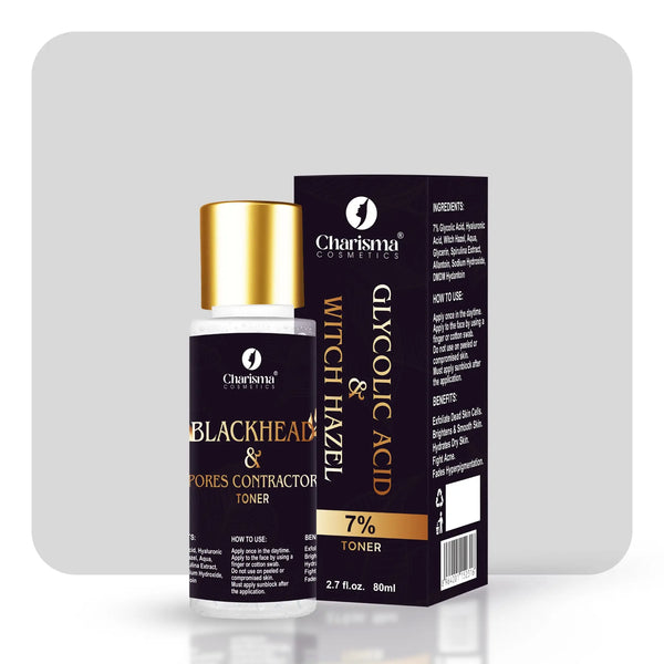 Charisma Glycolic Acid Exfoliant – gentle resurfacing treatment for smoother skin texture and improved clarity. For Blackheads & open pores.