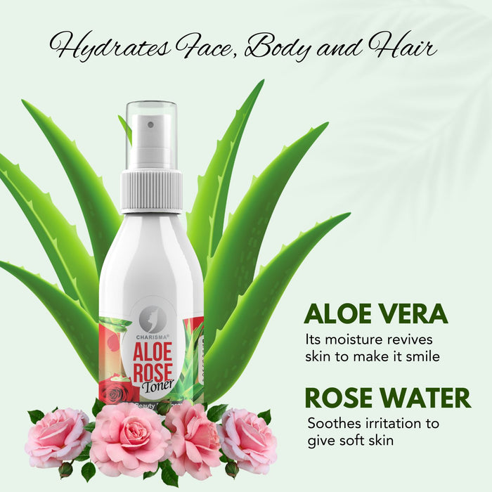 Charisma Aloe Rose Toner benefits for skin and hair