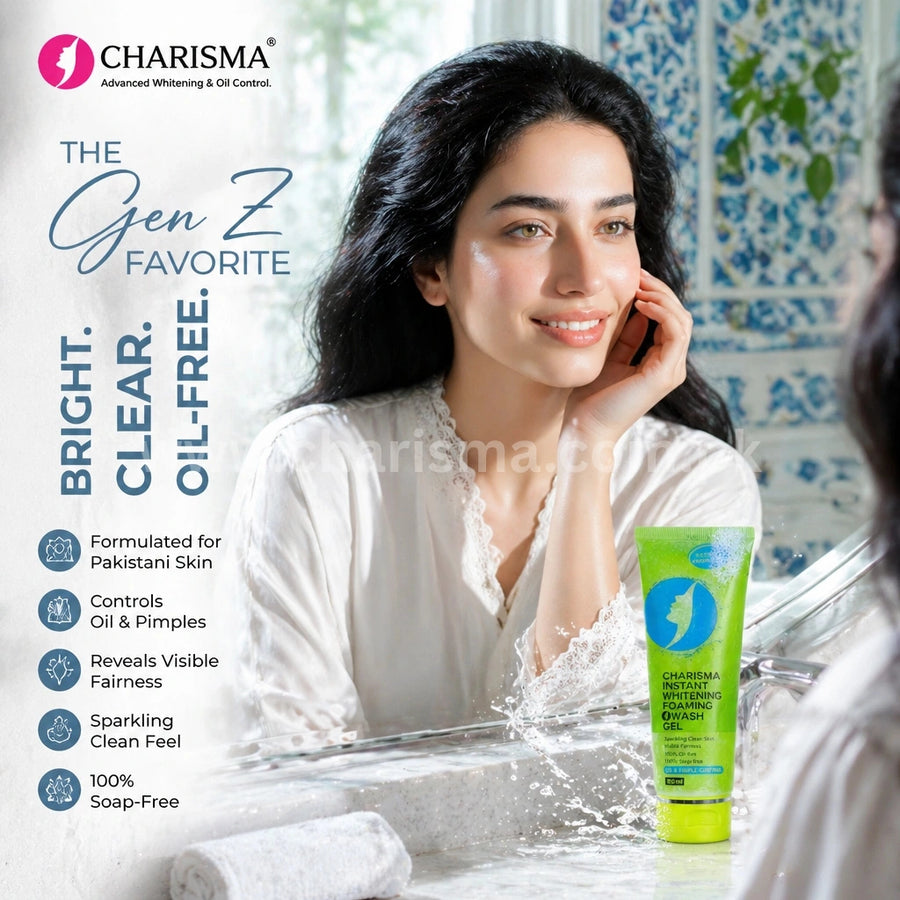 Instant Whitening Foaming Gel Face Wash