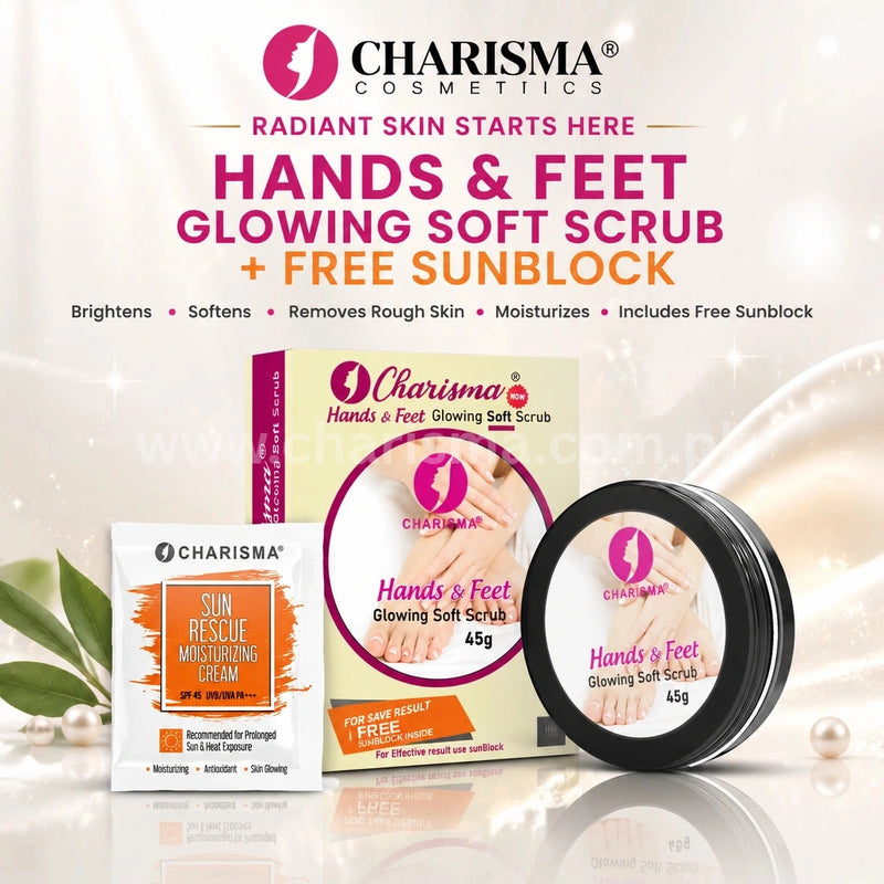 Hands and Feet Whitening Scrub with free Sunblock