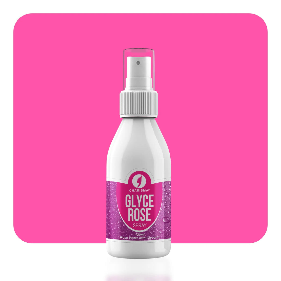 Charisma Glyce Rose Spray – glycerin and rose water blend for skin nourishment and glow.