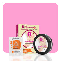 Charisma Hands and Feet Glowing Scrub Cream – exfoliating scrub with sunblock for brighter limbs.