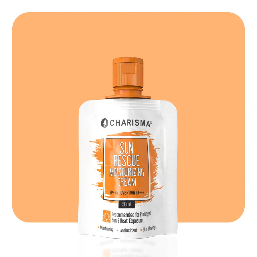 Charisma Sun Rescue Moisturizing Cream SPF 45 – sun protection and hydration for face and body.